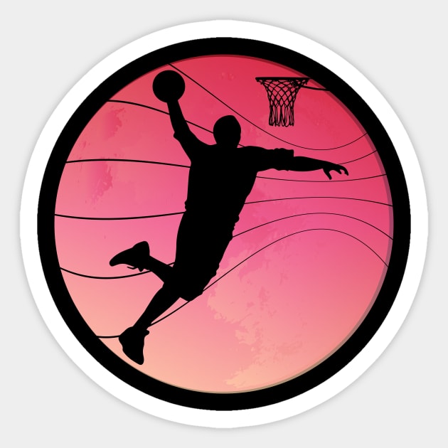 Basketball Slam Dunk Retro Vintage Sticker by GameOn Gear
